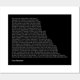 Cory Doctorow Quotes Posters and Art